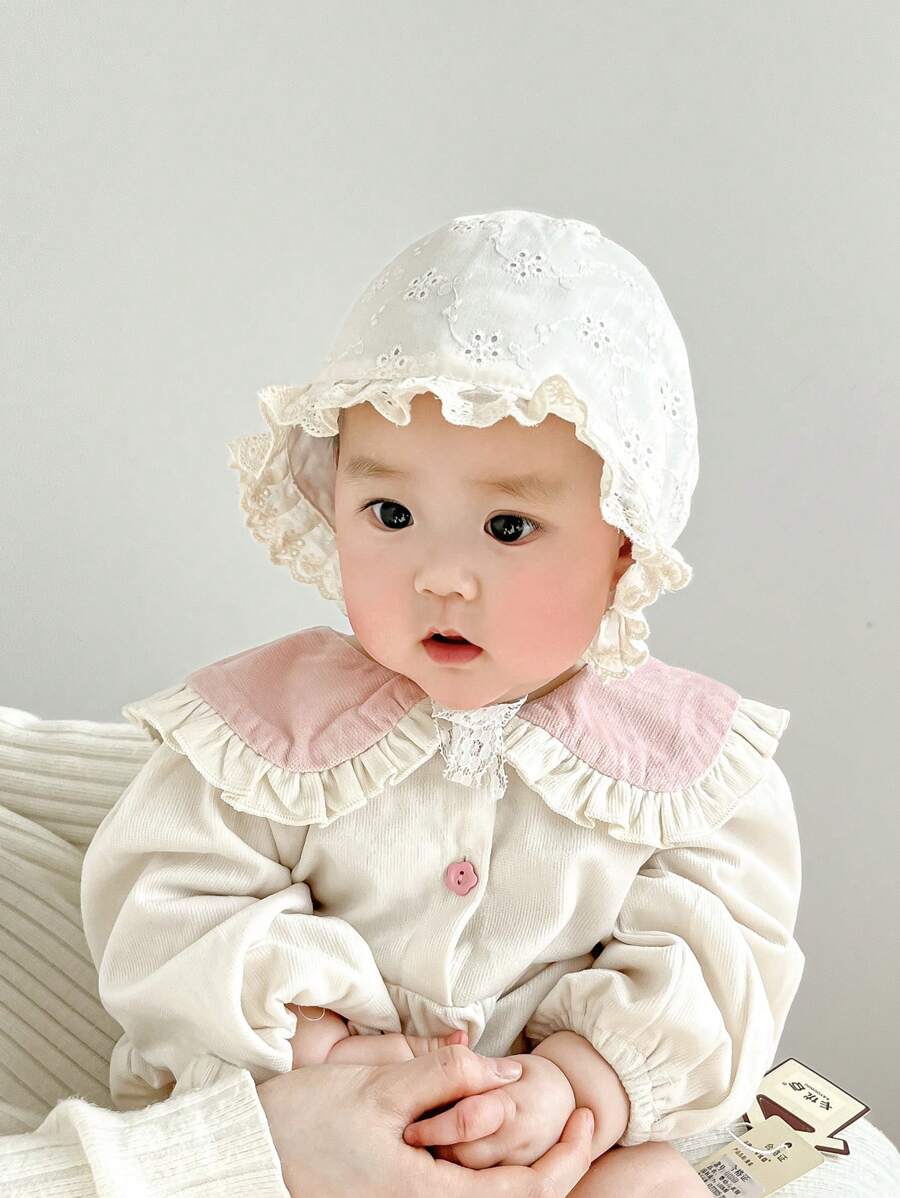 1pc Cute Animal Pattern Infant Baby Lace Beanie Cap - Princess Lace Hat - View 1