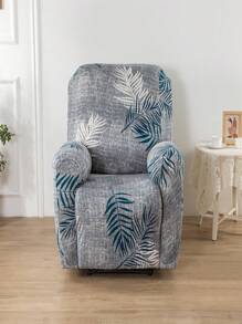 1pc Flower Pattern Massage Chair Cover, Thick Printed Elastic Full Coverage Chair Slipcover, Suitable For All Season - Mustard Yellow - View 2