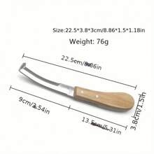 QIXIANG Herramienta de recorte de cascos de doble filo con mango de madera de caucho