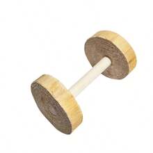 Juguetes de rodillo para hámster, mancuernas de madera natural de pino, monociclo, columpio, juguetes para masticar molares, suministros para mascotas pequeñas, pájaros, conejos, cobayas VGO7 - 4 - Ver 2