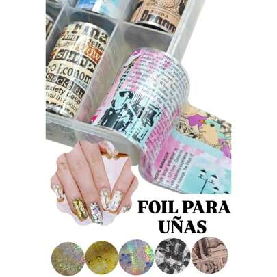 FOIL PARA DECORACIÓN DE UÑAS decoración artística uñas accesorios para Halloween fiestas creativas disfraz belleza estilismo fiesta