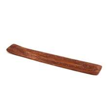 Wood Incense Holder - Carved Wooden Ash Catcher - Hand Stained - 10 Inches Long (Brown), Fragrance, Perfume, Unisex, Long Lasting, Parfum, Scent, Notes, Signature, Luxury, Gift, Collection, Classic, Set, Original - Brown - View 2