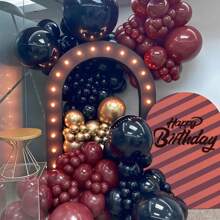 10/20/30/40/50 个石榴红气球 18/12/10/5 英寸，栗色派对乳胶气球适用于生日派对、毕业婚礼、周年纪念派对、情人节派对装饰 - 石榴紅 - 查看 6