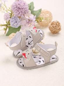 1 Pair Cute Cartoon Soft Bottom Infant Sandals & Slippers For 0-1 Year Old, Summer
