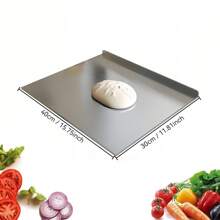 1 pezzo Tagliere per pasta in acciaio inossidabile, grande tagliere da cucina, tappetino per impastare frutta, pane e prodotti da forno per uso domestico