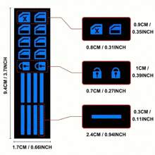 18pcs Small Car Window Control Button Luminous Sticker, Car Interior Luminous Fluorescent Sticker