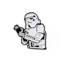 Disney 1/6 Pcs Cartoon Anime Brooch Personalized Robot Soldier Organization Logo Enamel Pin Backpack Clothing Jewelry Metal Badge Accessories A Gift For My Friends