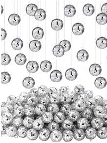 Mirror Disco Balls Ornament Mardi Gras Mini Small Disco Ball Hanging Decorations Reflective Ball For 70s Disco Themed Party Tree Birthday Wedding All Saints' Day Christmas Supplies - Multicolor - View 7