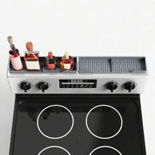 1pc Oven/Range Top Spice Rack, Comes With Magnetic Non-Slip Silicone Spice Jar Mats - Multicolor - View 4