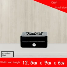 1 个迷你零用钱箱可上锁安全保险箱带锁槽 - 金属硬币银行存钱罐适合成人儿童 - 彩色 - 查看 9