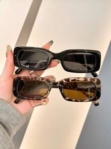 4pcs Y2K Teen Square Cute Retro Beach Fashion Unisex Glasses