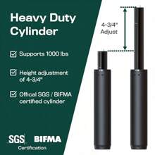 Office Chair Cylinder Replacement With Removal Tool (As Seen On PBS) - Heavy Duty Pneumatic Gas Lift Piston For Desk Chairs And Gaming Chairs - Universal Fit Black - 汽缸更換套件 - 查看 5