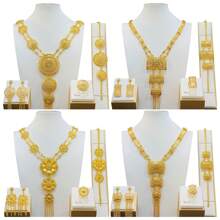 1 Piece Luxury Women's Jewelry Set - 5 Pcs Including Earrings, Necklace, Ring, Suitable For Bride, Wedding, Party, Events