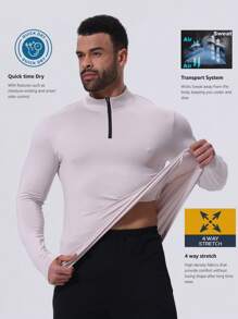 High Elastic Quick-Dry Breathable Lightweight Stand Collar Zip-Up Sports Jacket, Gym Outdoor Running Athletic Jacket