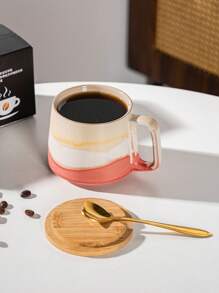 1 pieza Taza de cerámica de 300ml, taza de café/té bonita y para parejas, para uso en el hogar/oficina de vuelta a la escuela - taza - Ver 9