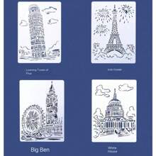 Creative Architecture Series Painting Template Cross Border Hollow City