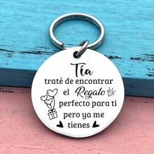 1pc Stainless Steel Fashionable Key Chain, Birthday & Thanksgiving Gift For Mom, Dad, Uncle, Aunt, Brother, Sister