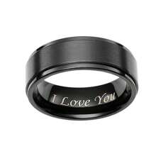 I Love You Engraved Ring Hypoallergenic Men Stainless Steel Valentine's Day - Ring - View 4