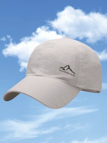 1pc Men's Summer Breathable Quick-Dry Baseball Cap, Lightweight UV Protection, Adjustable Curved Brim Sports Sun Hat For Outdoor Use