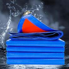 Heavy Duty Waterproof Tarpaulin, PVC Material, UV & Tear Resistant, With Grommets & Reinforced Edges, For Outdoor Protection, Roof, Camping, Patio, Pool, Boat, Car - Multipurpose Use, Multipurpose Tarp|Vibrant Blue Tarp|Uv Resistant Tarp - Blue - View 1
