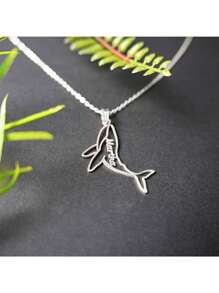 Aanpasbare walvisnaamketting, roestvrijstalen oceaandier-tagketting, gepersonaliseerde beweegbare hangerketting, dagelijkse accessoire, damesmode sieraden