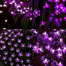 1 قطعة أنوار LED شريط أزهار الكرز بطول 1.5 متر، 10/20 مصباح LED أنوار كشميرية، إضاءة زخرفية لحفلة/حفل زفاف/غرفة/المنزل، إطار زهور، عيد الميلاد، ديكور الربيع/الصيف، بطارية مشغلة (البطاريات غير مضمنة) - متعدد الألوان - مشاهدة 4