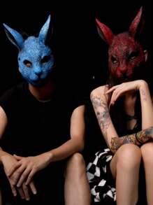 1pc3D Rabbit Animal Mask Festival Party Dress Up Stage Props