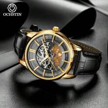 Orologio da polso automatico di lusso da uomo di moda OCHSTIN, orologio da polso in pelle trasparente e impermeabile - Tagli Unica - Visualizzare 3