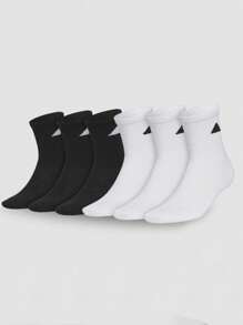 3/6 双男女款经典黑白中筒袜 - 彩色 - 查看 7