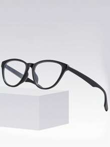 Women's Minimalist Triangle Frame Non-Prescription Glasses, Full Frame Polycarbonate Frame With Clear Lenses, Fashion Glasses With Metal Hinges, Suitable For Travel And Daily Wear - Multicolor - View 7