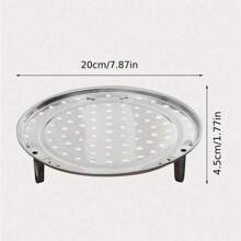1 pieza Plato para cocinar al vapor de uso doméstico, Rejilla redonda de vapor con separación de agua, Cesta de vapor triangular, Cajón de vapor, Juego de cocina a vapor