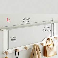 1pc Modern Minimalist Over-The-Door Hanger Hook, No-Drill Bedroom Door Mounted Clothes Organizer Rack