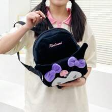 Sanrio 1 pieza Mochila de peluche de Hello Kitty de Sanrio - Diseño lindo de Kuromi, Cinnamoroll y My Melody, mochila suave de gran capacidad, regalo para mujeres, de vuelta a la escuela