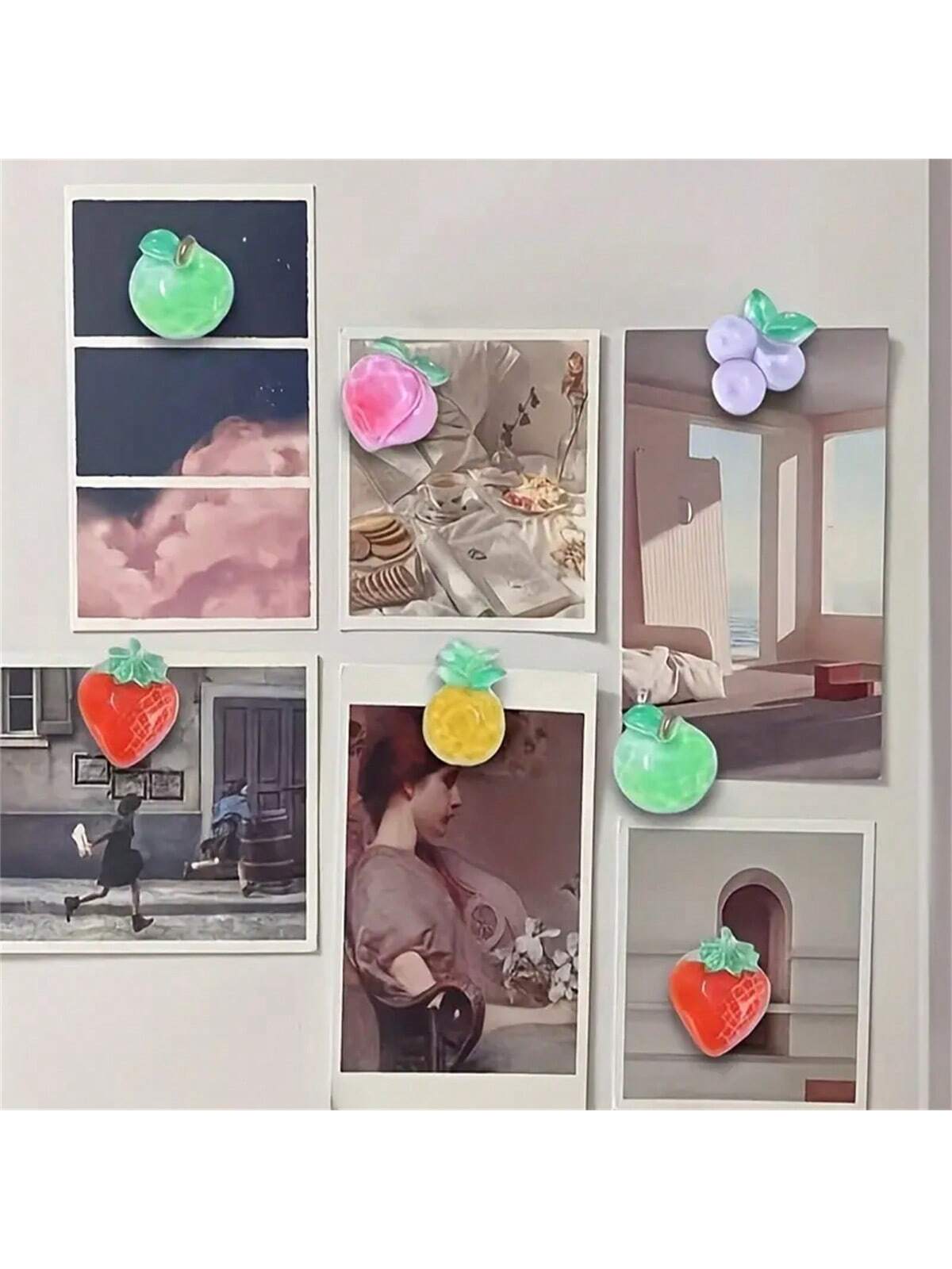 10 قطع مغناطيسات ثلاجة بتصميمات الفاكهة الكرتونية،...