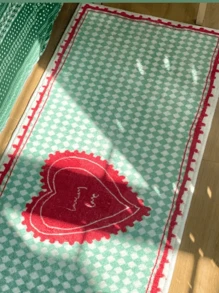 1 Pc Luxury Imitation Cashmere Rug, Elegant And Comfortable Bedside Decoration, Soft And Fluffy Rug, Perfect For Modern Bedroom Decoration, Home Decoration Rug, Easy To Clean, Holiday Decoration