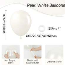 10/20/30/40/50pcs Pearl White Balloons 18/12/10/5 Inches, Pearl White Latex Party Balloons Used For Weddings, Engagements, Bridal Showers, Birthday Party Decorations