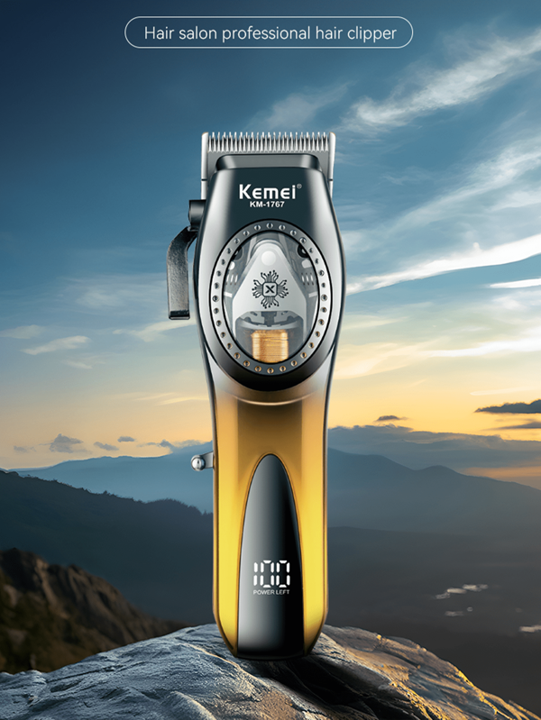 Tagliacapelli elettrico domestico Kemei, trimmer professionale con lama in DLC, macchina per tagliare i capelli a 9000 giri/min con motore a magnete, tosaerba elettrico per uomo KM-1767