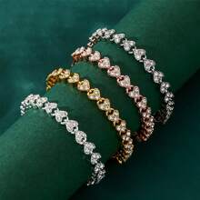 1 Stück modischer Armreif mit Strass in Kristalloptik, Geschenk für Frauen