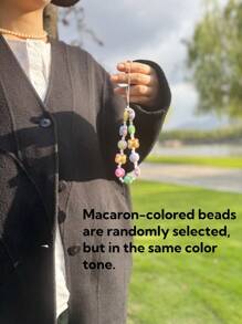 1 个钥匙扣可爱多巴胺马卡龙心形花朵糖果亚克力手机挂绳 | 夏季必备品 | 时尚创意吊饰挂绳 | 2024 年新款时尚配饰 - 彩色 - 查看 8