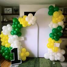 10/20/30/40/50 个绿色气球 18/12/10/5 英寸，绿色乳胶派对气球适合生日、圣诞节派对、派对、丛林派对、足球、热带野生动物派对、派对装饰