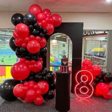 10/20/30/40/50 个红色气球 18/12/10/5 英寸，红色乳胶派对气球用于淋浴派对、结婚纪念日、情人节、圣诞节、生日派对装饰 - 紅色 - 查看 6