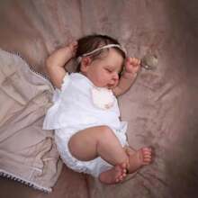 19-Inch Reborn Baby Dolls Girl Lifelike Baby Dolls Realistic Reborn Doll Girl Soft Body Eyes Closed Newborn Real Life Baby