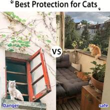 Widened Green Cat Balcony Net, 196.85*157.48 Inches - Anti-Bite Polyester, Easy To Install, Ensuring Pet Safety And Protection
