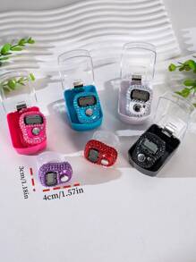 Electronic Counter, Finger Counter, Tally Counter, Abacus Bead Style Counting Device, Push Button Type - Multicolor - View 4