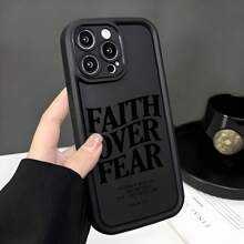 1 Stück minimalistisches Buchstaben Slogans Stoßfestes Handyhülle, Dicke rutschfeste Schutzhülle kompatibel mit iPhone, Honor, Redmi