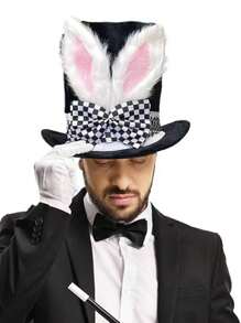 1pc/Hot Velvet Rabbit Ear Hat Easter Party Carnival Various Types Of Props Decoration - Black - View 7