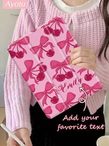 Ayotu 1 pieza Funda protectora personalizada para iPad con diseño de nombre y texto, funda personalizada compatible con iPad de 10.ª generación, iPad Pro 11 pulgadas (M4)-2024, Galaxy Tab S7/S8 de 11 pulgadas, con ranura para lápiz, función de suspensión/activación, gran regalo para niños, familia, mascotas, cumpleaños, aniversario, Año Nuevo, vuelta al colegio - Multicolor - Ver 8