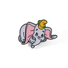 1/6 piezas. Broche de estilo creativo de Disney con diseño de elefante de dibujos animados. Pasador de metal esmaltado como accesorio para ropa, mochila, detalles festivos y joyas.