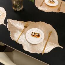 1 pieza Mantel individual con forma de hoja de arce con aislamiento térmico y antideslizante, decoración de estilo americano para mesa de comedor, decoración del hogar, decoración de aniversario, mantel romántico de amor, decoración navideña, boda, fiesta, decoración de cocina y comedor