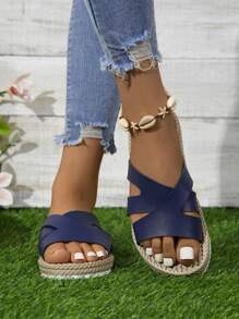 Women's Summer Fashion Slippers - Comfortable, Non-Slip, Casual Open-Toe, Lightweight & Non-Slip Sole